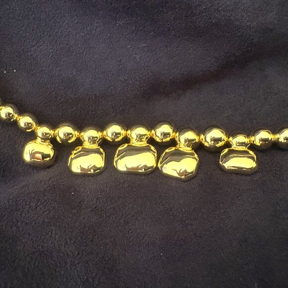 Aqua Gold Large Rhinestone Necklace NWT - Picture 7 of 12